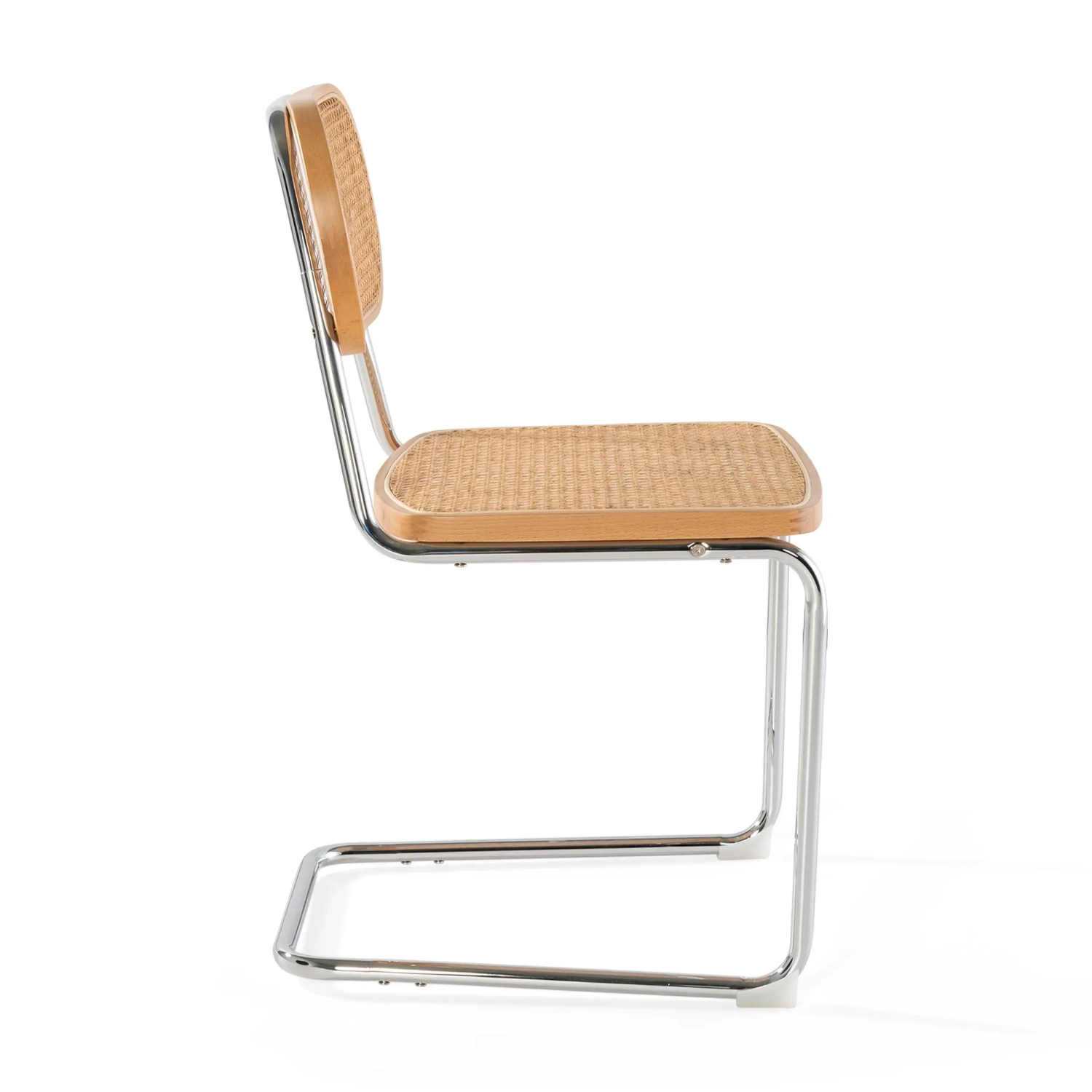 Sedia Lucio in rattan naturale con base a sbalzo
