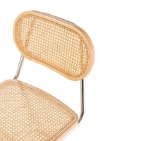 Sedia Lucio in rattan naturale con base a sbalzo