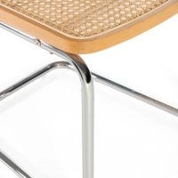 Sedia Lucio in rattan naturale con base a sbalzo