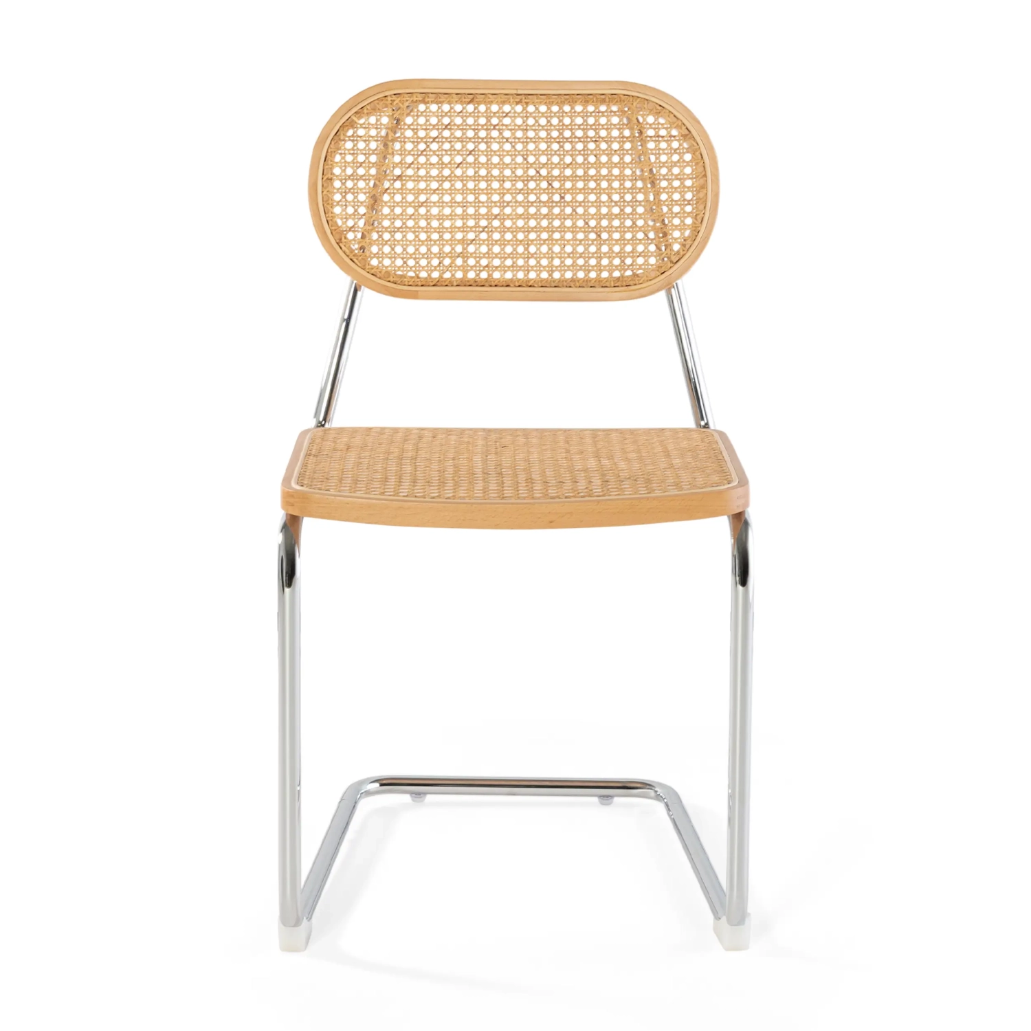 Sedia Lucio in rattan naturale con base a sbalzo