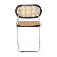 Sedia Lucio in rattan naturale con base a sbalzo