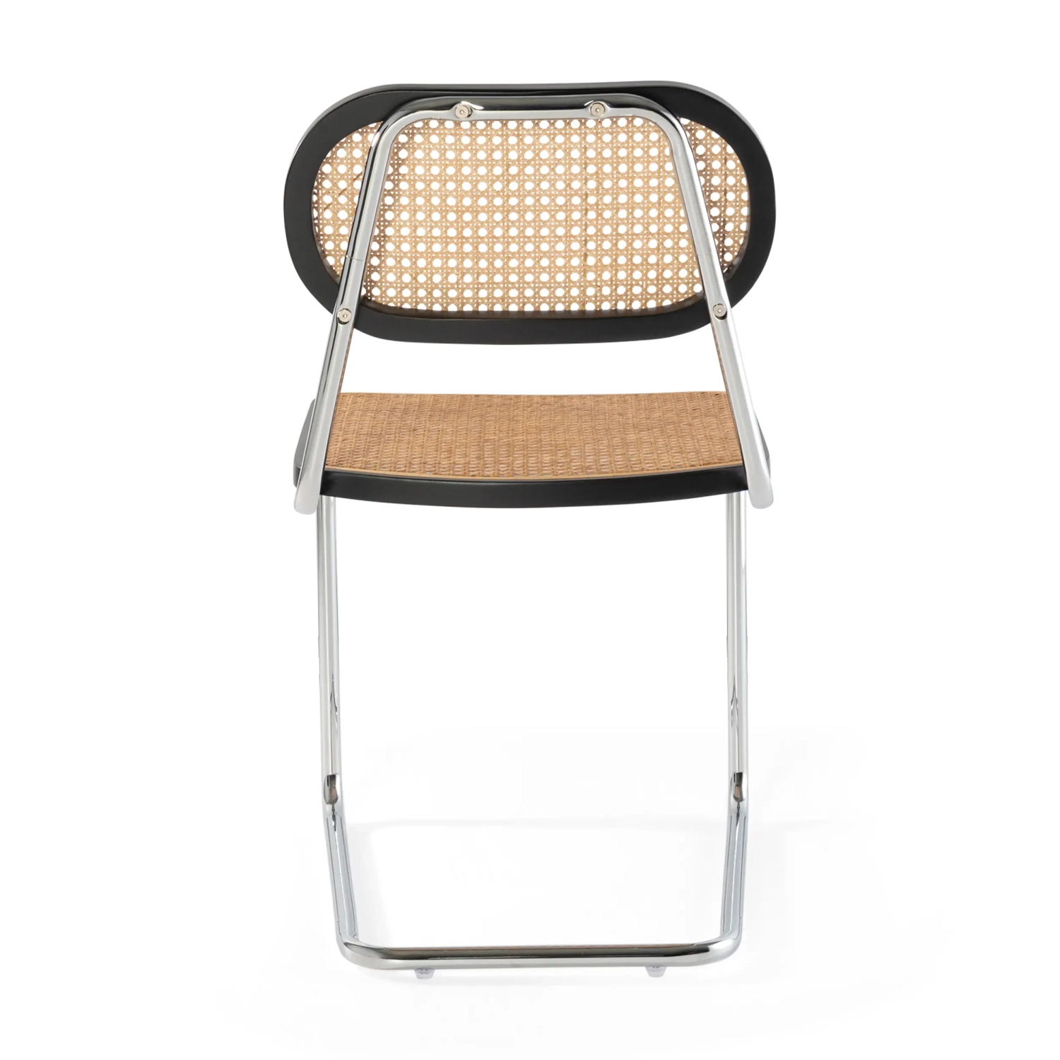 Sedia Lucio in rattan naturale con base a sbalzo