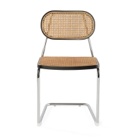 Sedia Lucio in rattan naturale con base a sbalzo