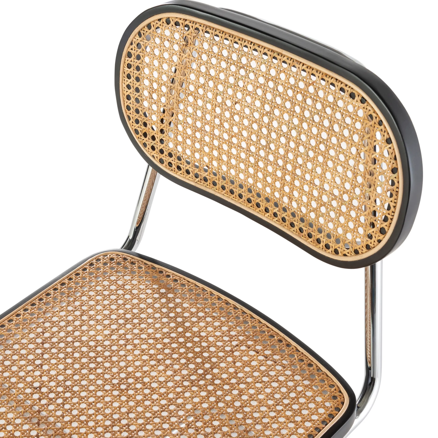 Sedia Lucio in rattan naturale con base a sbalzo