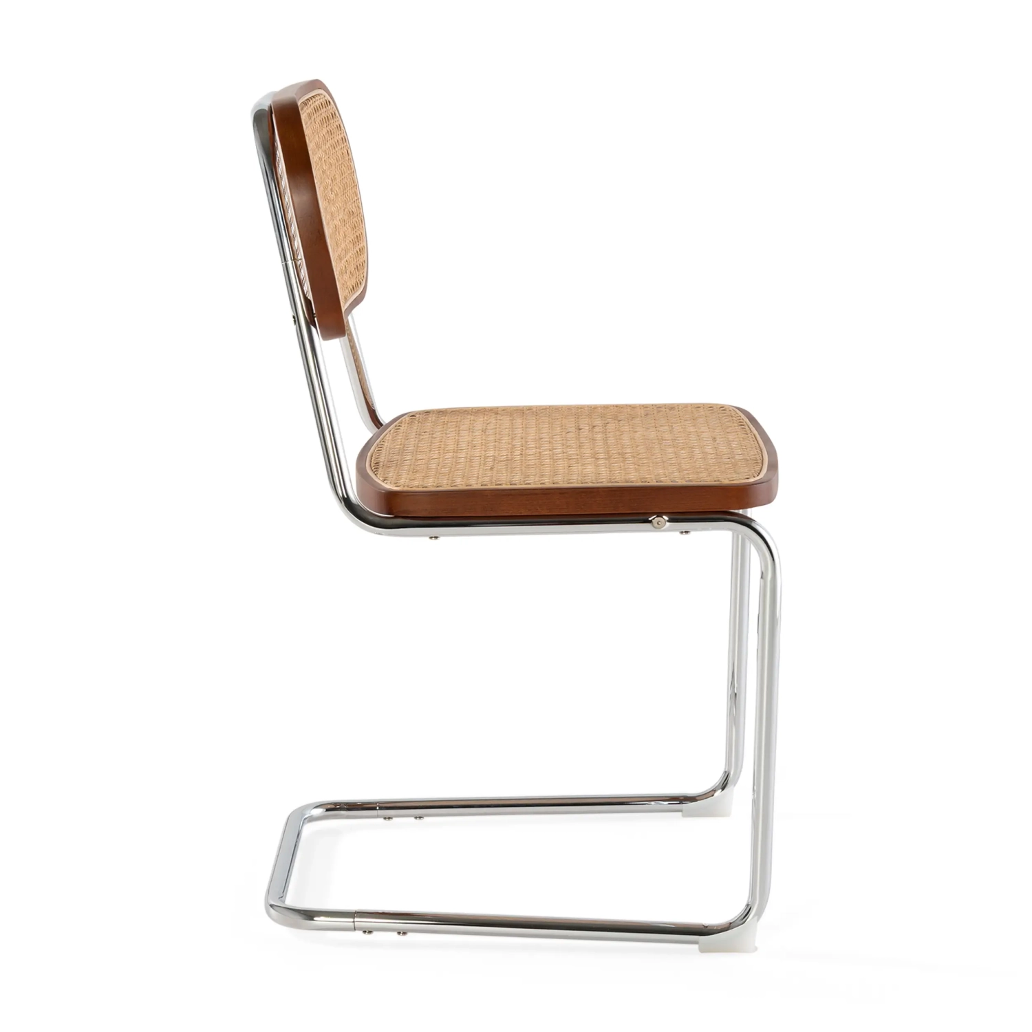 Sedia Lucio in rattan naturale con base a sbalzo