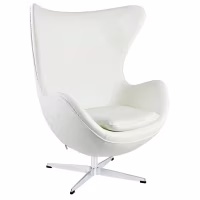 Sedia Replica Egg Chair realizzata in pelle dal designer Arne Jacobsen