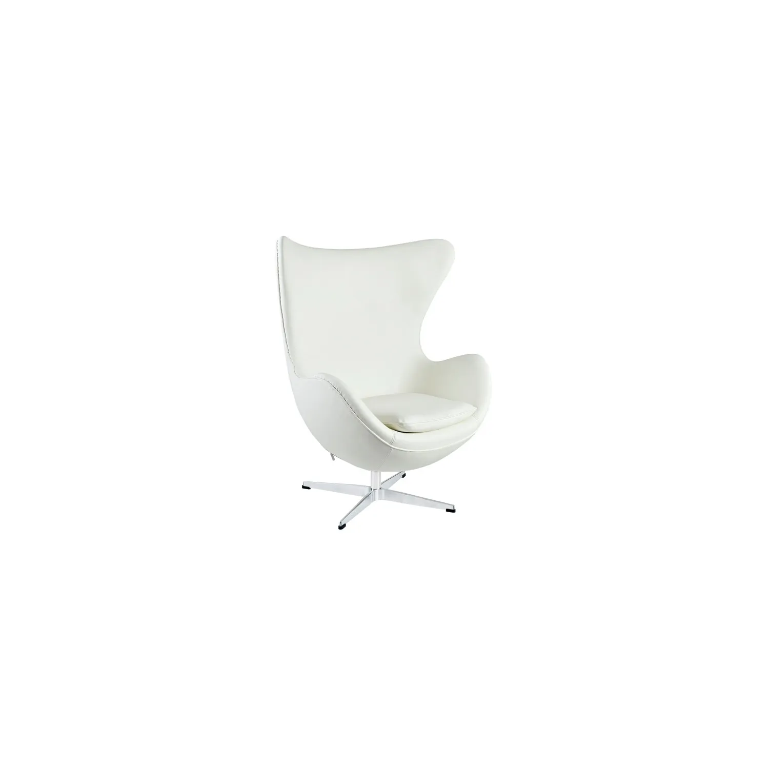 Sedia Replica Egg Chair realizzata in pelle dal designer Arne Jacobsen