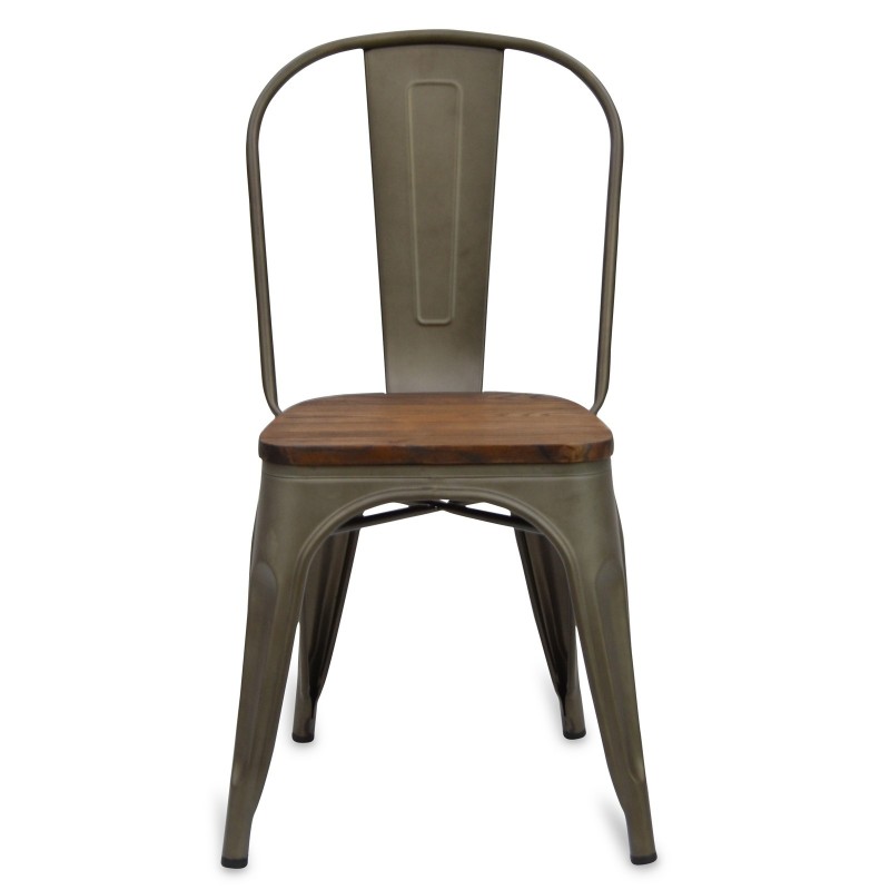 Sedia Industriale Bistro Wood Antique