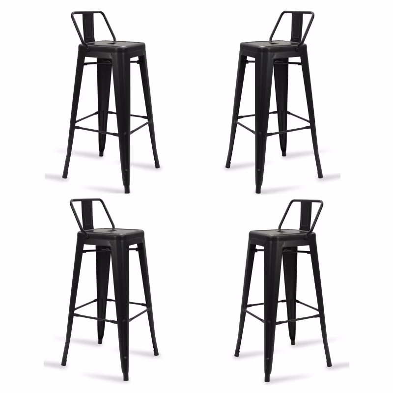 Balení 4 matných stoliček Bistro LB 76cm