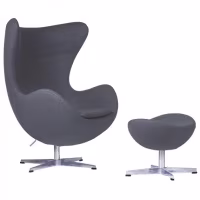 Replica Egg Chair con poggiapiedi del designer Arne Jacobsen