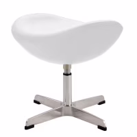 Réplique ottomane de la chaise Egg, en cuir par le designer Arne Jacobsen