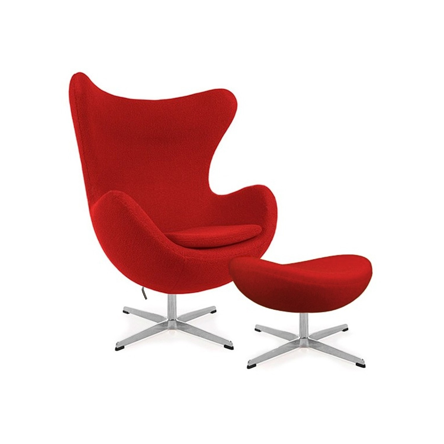 Replika äggstol med fotstöd av designern Arne Jacobsen