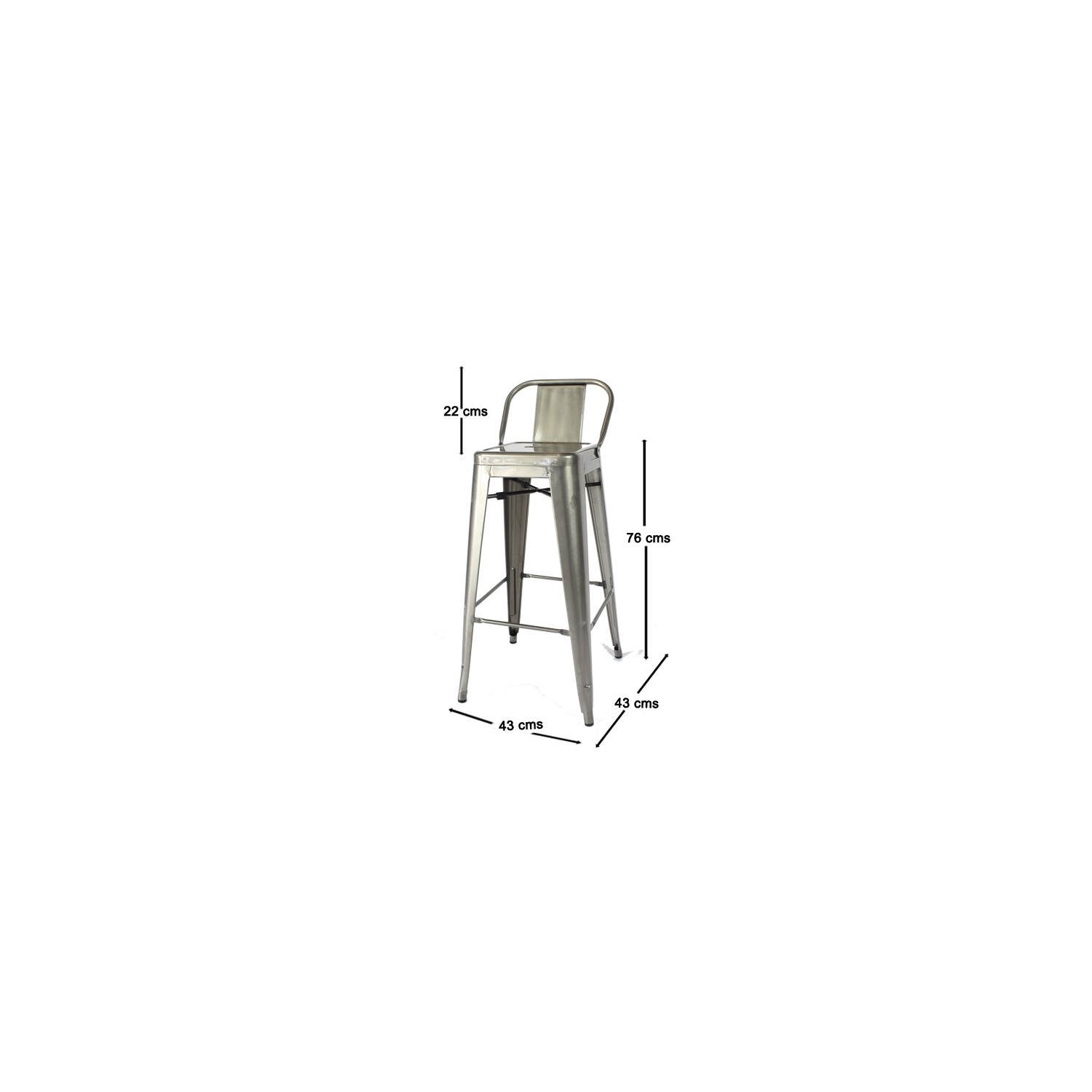 Pack 4 industrial stools Bistro LB