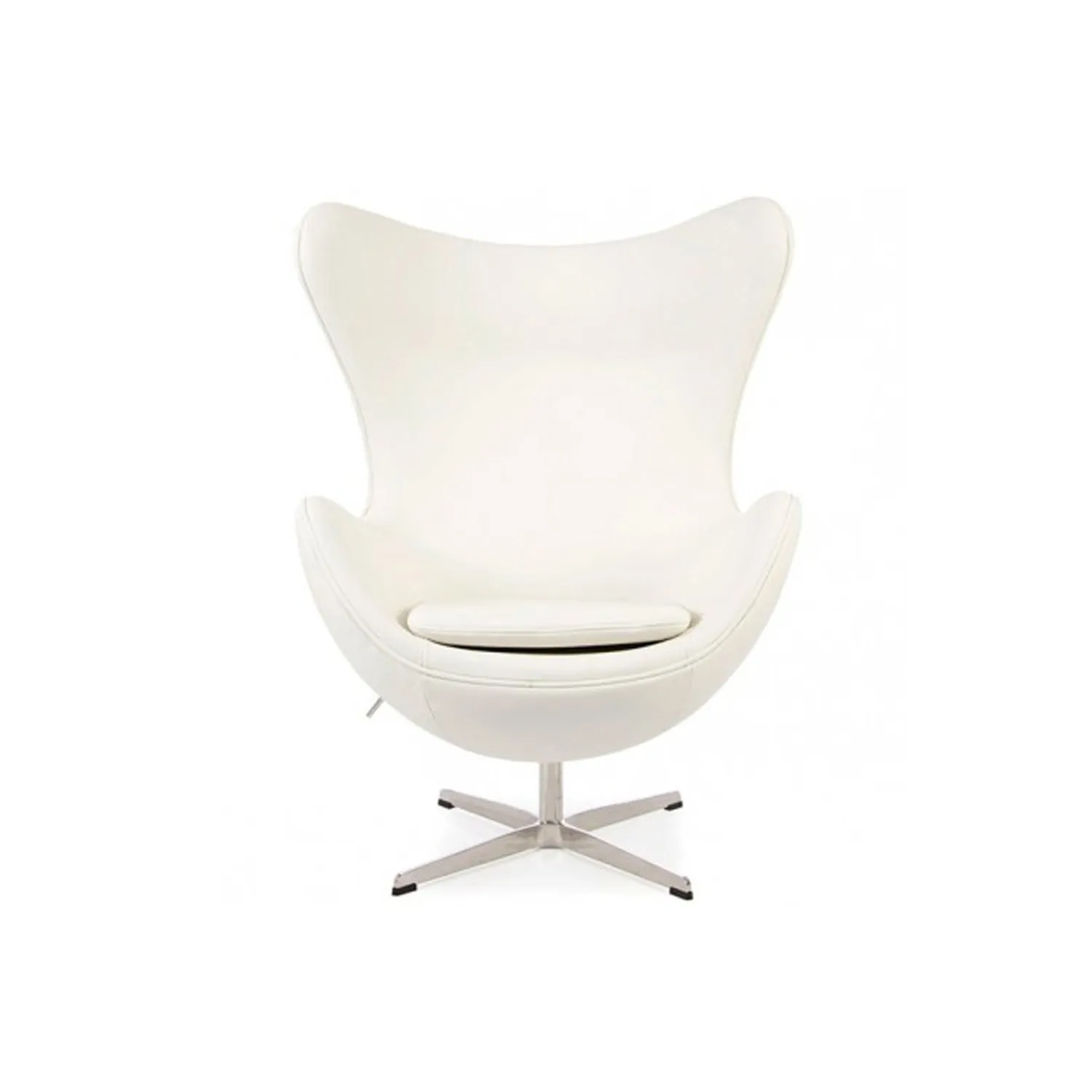Sedia Replica Egg Chair realizzata in pelle dal designer Arne Jacobsen