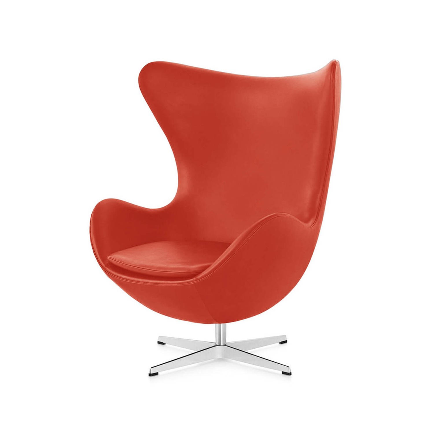 Replika läderäggstol av designern Arne Jacobsen