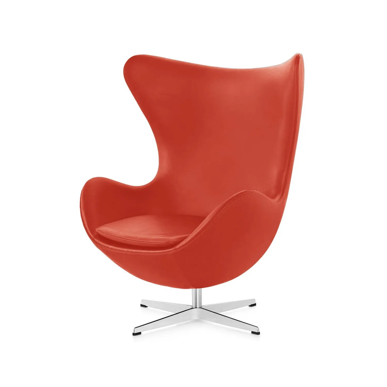 Sedia Replica Egg Chair realizzata in pelle dal designer Arne Jacobsen