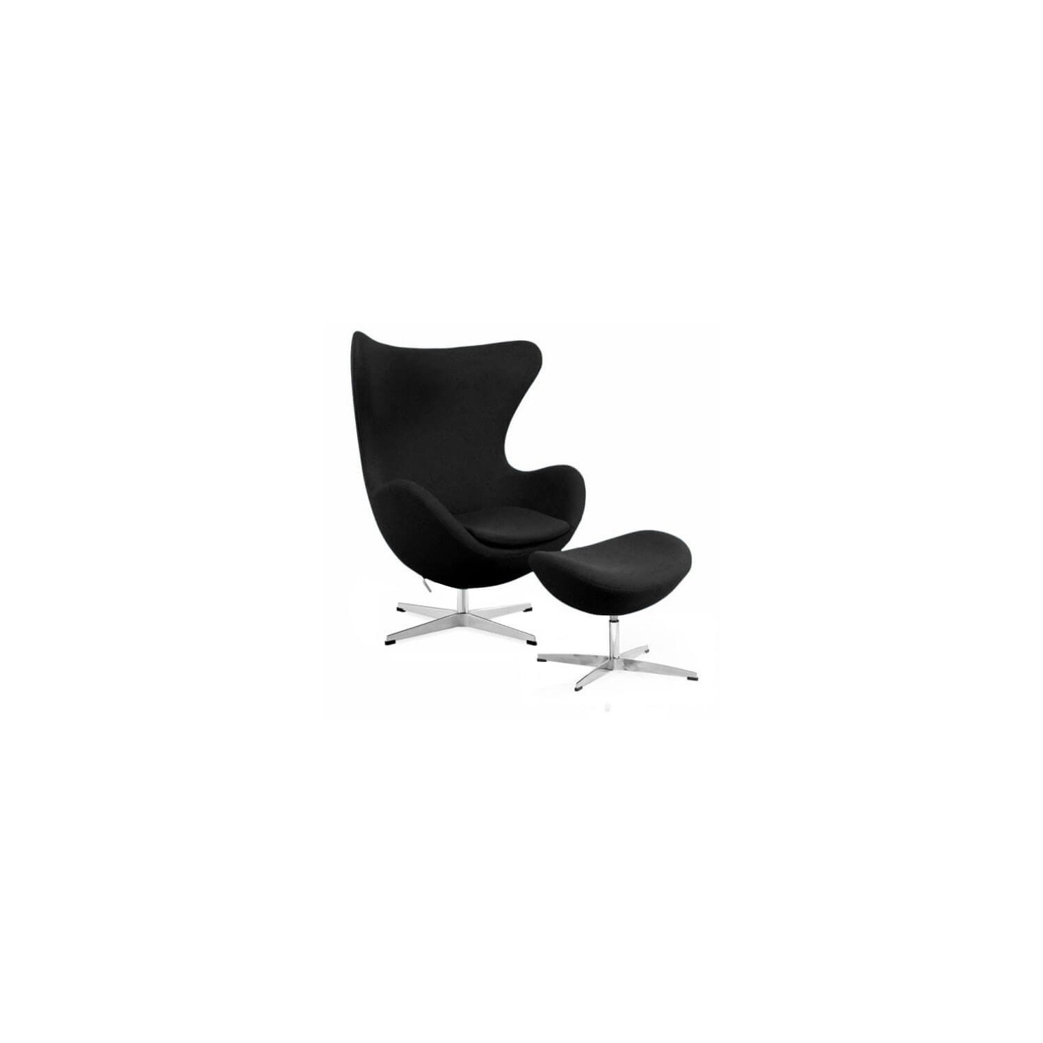 Replica Egg Chair with Footstool by designer Arne Jacobsen