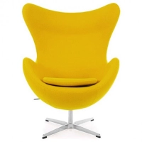 Replica Egg Chair with Footstool by designer Arne Jacobsen