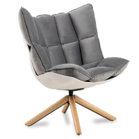 Réplica da poltrona Design Poltrona Husk com apoio para os pés da magnífica designer Patricia Urquiola