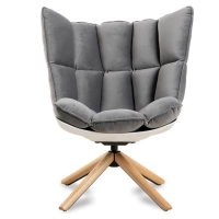 Réplica da poltrona Design Poltrona Husk com apoio para os pés da magnífica designer Patricia Urquiola