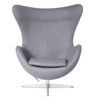 Replika židle Egg v kašmíru od designéra Arne Jacobsen