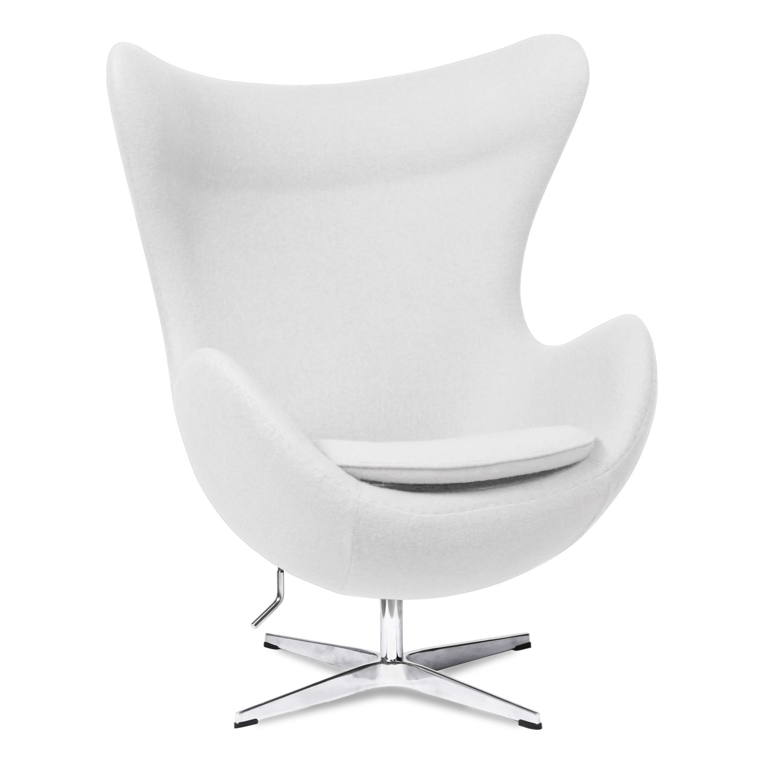 Replika židle Egg v kašmíru od designéra Arne Jacobsen