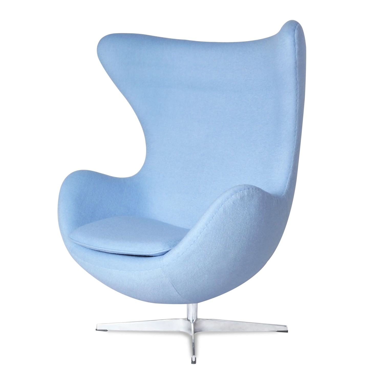 Replika židle Egg v kašmíru od designéra Arne Jacobsen