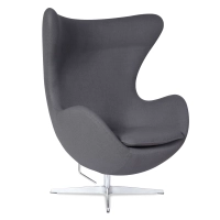 Replika židle Egg v kašmíru od designéra Arne Jacobsen