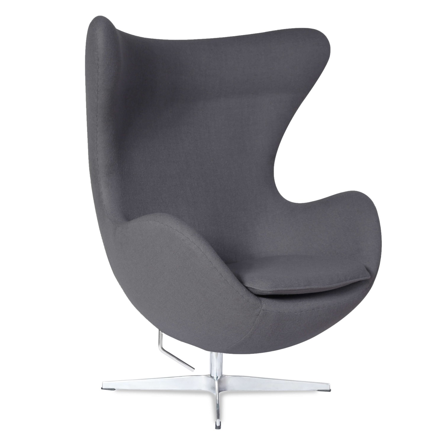 Replika židle Egg v kašmíru od designéra Arne Jacobsen