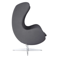 Replika židle Egg v kašmíru od designéra Arne Jacobsen