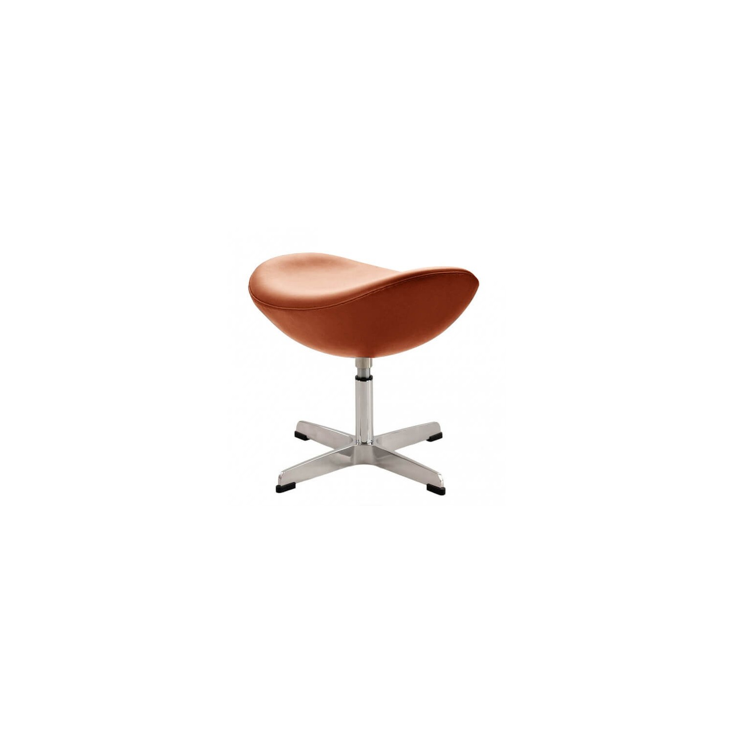 Ottoman des Egg stuhl aus Leder von Designer Arne Jacobsen