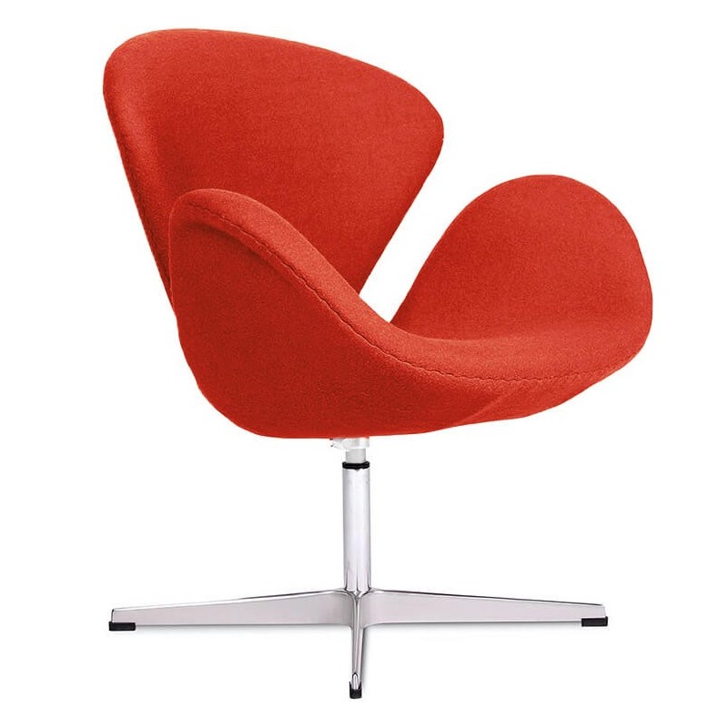 Réplica de la silla Swan en cachemir de Arne Jacobsen