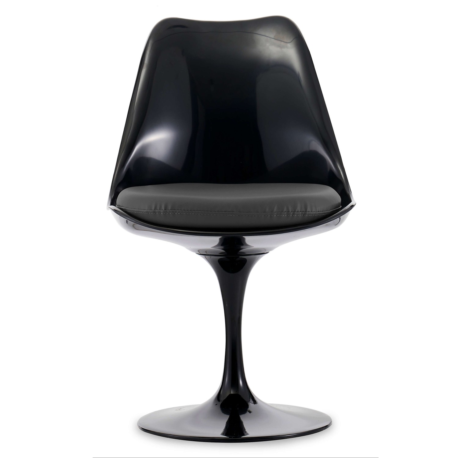 Replica della sedia Tulip chair tutto nera del famoso designer Eero Saarinen
