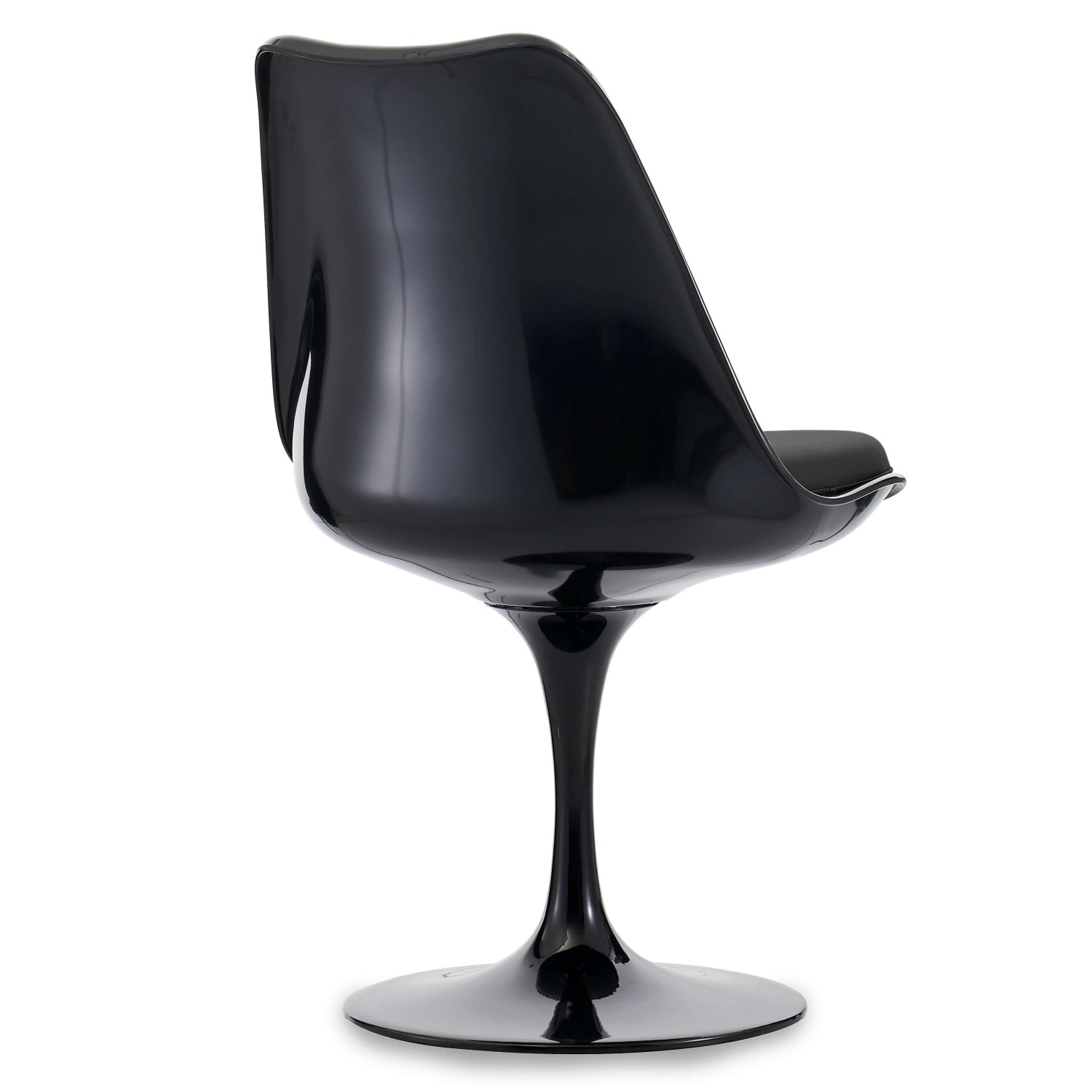 Replik des Tulip Chair alles Schwarz des berühmten Designers Eero Saarinen