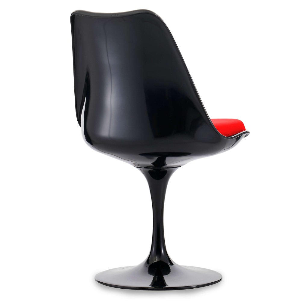 Replica della sedia Tulip chair tutto nera del famoso designer Eero Saarinen