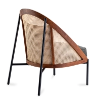 Robin chair in natural rattan and stylish cotton cushion scandinavian