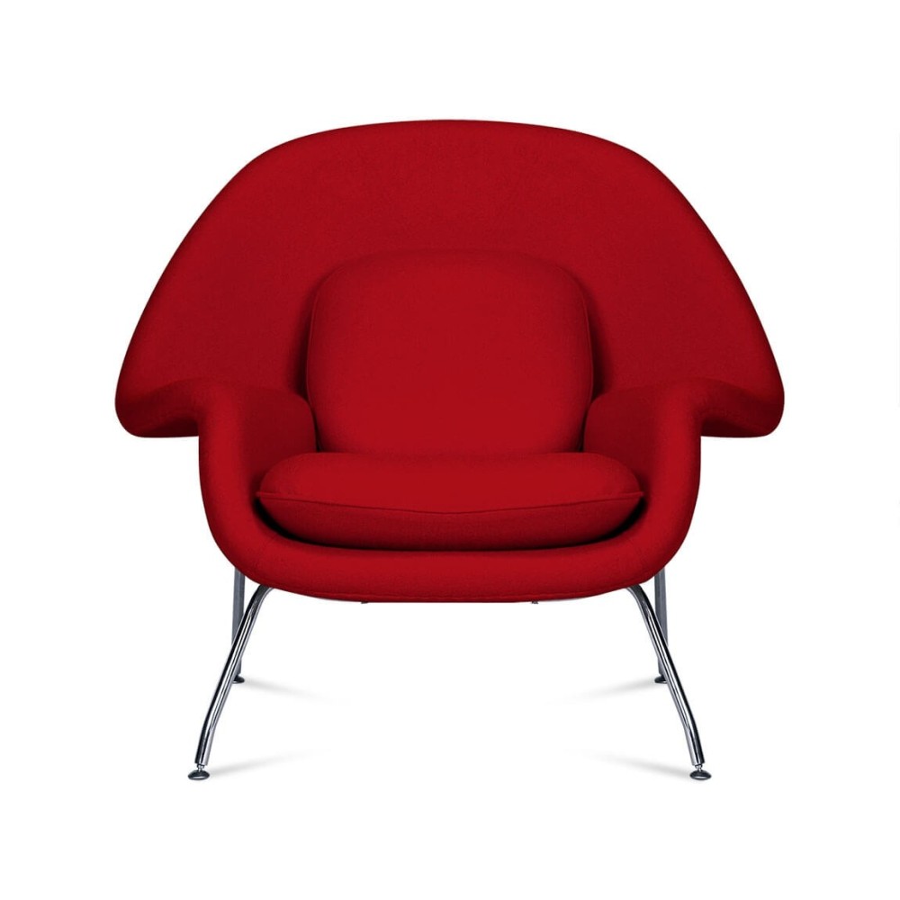 Replica della Womb Chair del designer Eero Saarinen