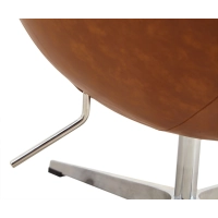 Replica Egg Chair in vintage verweerd kunstleer