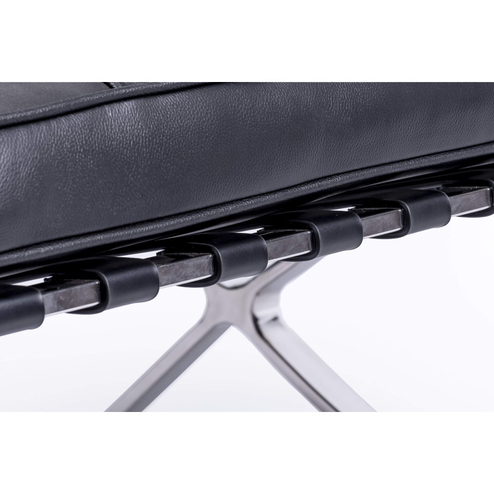 Replica della sedia Premium Barcelona in pelle italiana