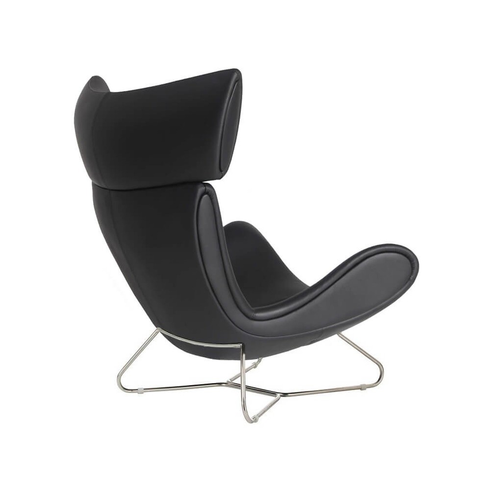 Replica della poltrona di design Imola in pelle italiana