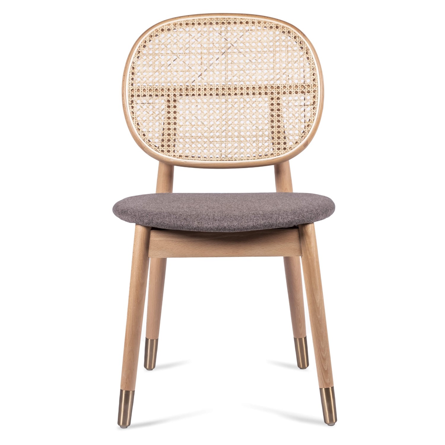 Silla Marsh en Ratán Natural y Cojín de Algodón estilo vintage