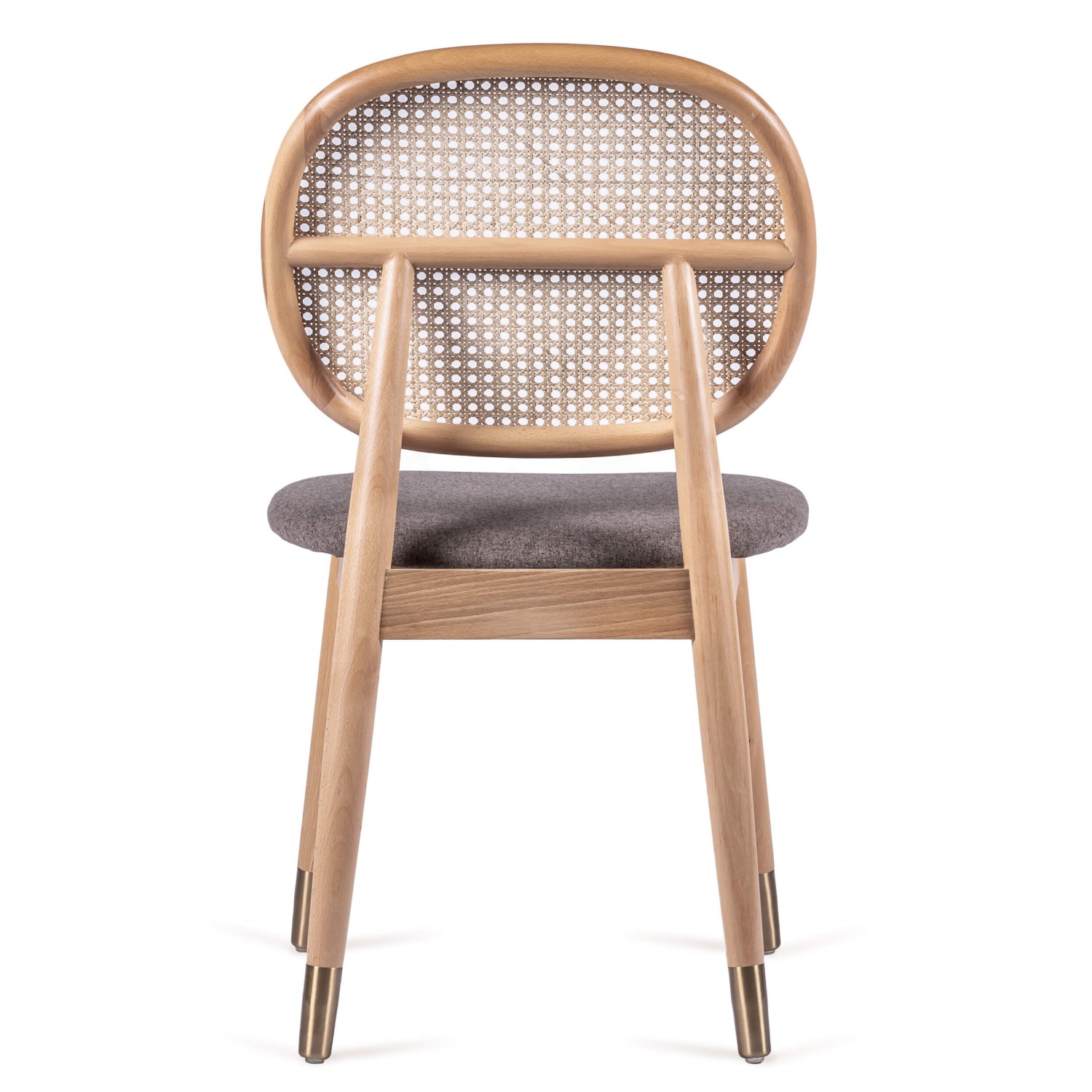 Silla Marsh en Ratán Natural y Cojín de Algodón estilo vintage