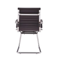 Sedia da ufficio Alu Lowback Fixed Edition in similpelle