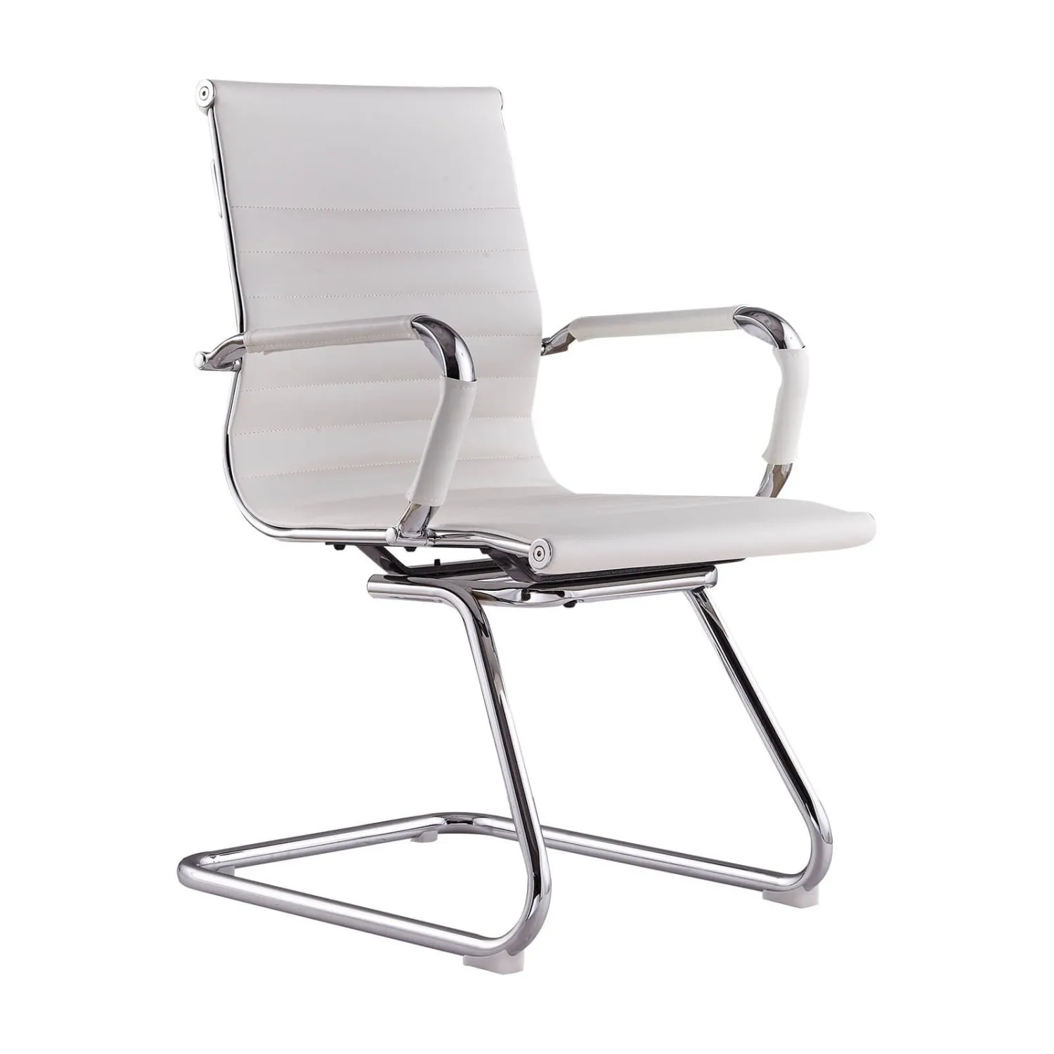 Sedia da ufficio Alu Lowback Fixed Edition in similpelle