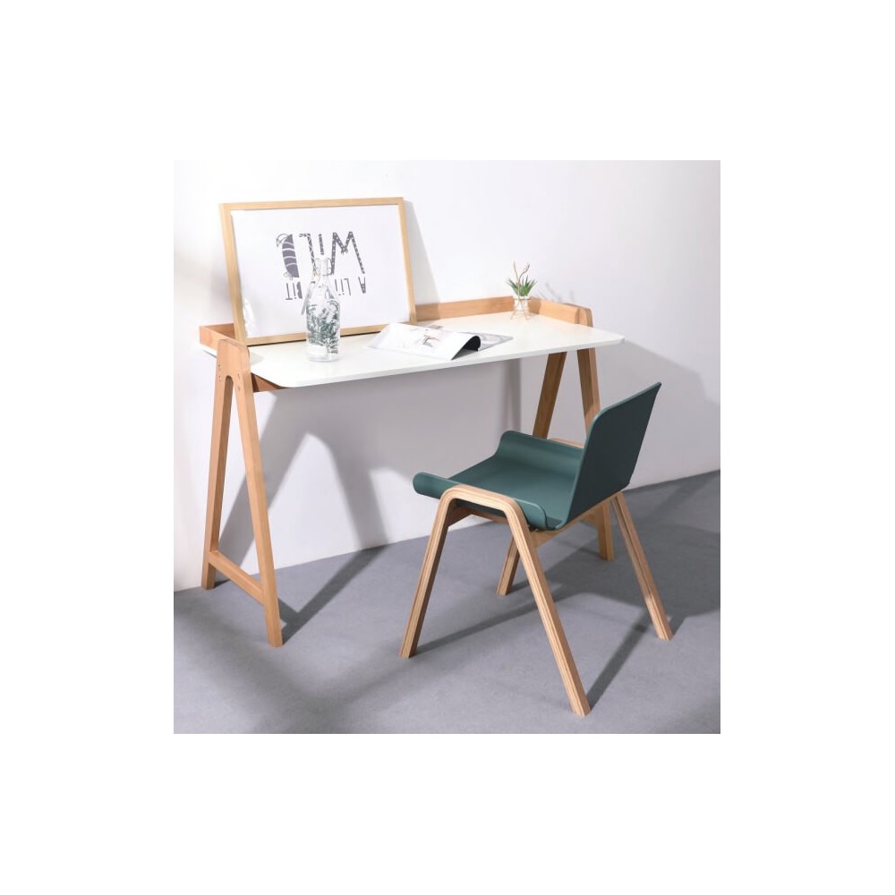 Scrivania Pop con gambe in massello di rovere