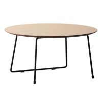 Tavolino Rotondo 80cm in Legno di Quercia