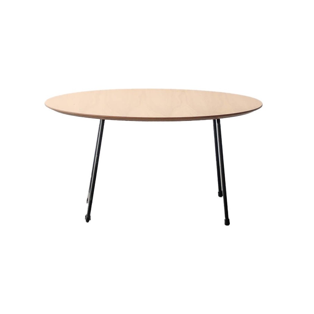 Tavolino Rotondo 80cm in Legno di Quercia