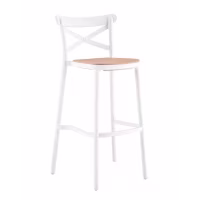 Sgabello alto in rattan sintetico