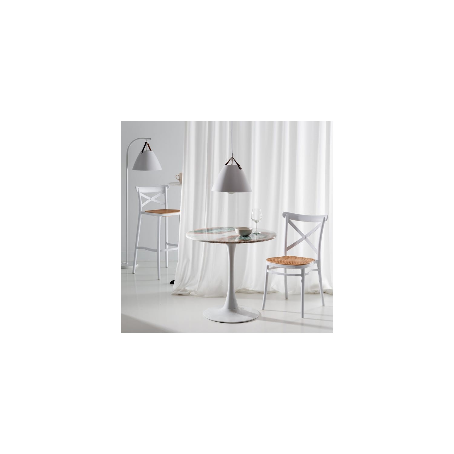 Synthetic Rattan High Stool