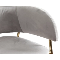 High Upholstered Stool with Golden Legs